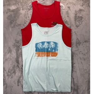 Mens Eighty Eight California Republic Ocean Current Palm Tree Tank Top Bundle XL